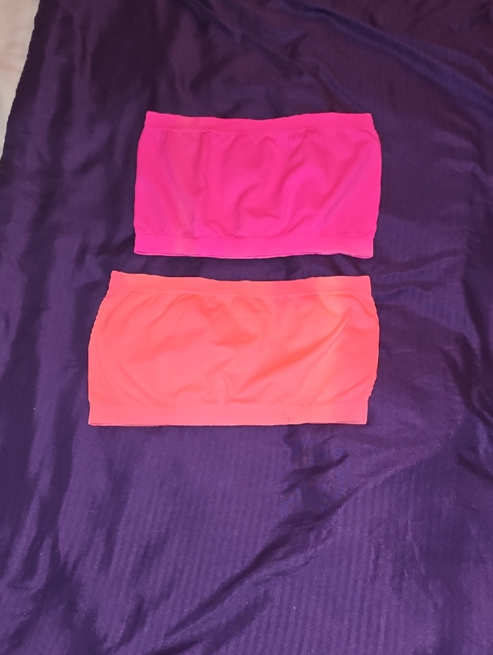 Women's Strapless Bandeau Top - Pink & Coral Set